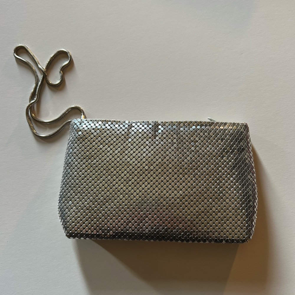 Glamorous Silver Mesh Wristlet